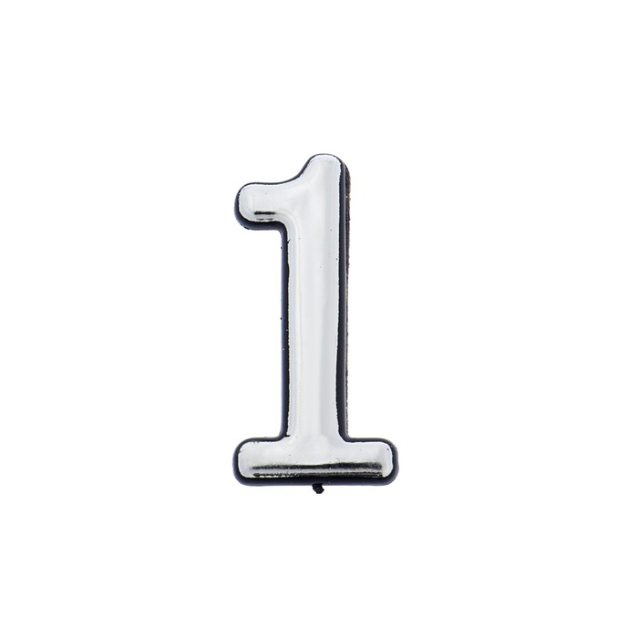 Цифра дверная "1", малая, пластик, самоклеящаяся