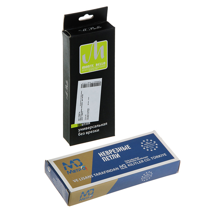 Набор петель дверных, без врезки, цвет матовое золото