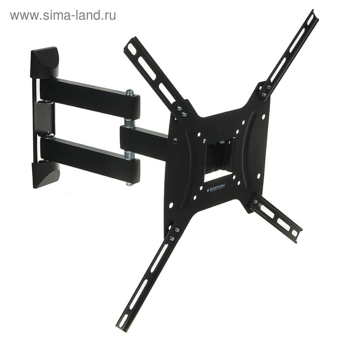 

Кронштейн Kromax OPTIMA-404, для ТВ, наклонно-поворот., 15-55", 66-444 мм от стены, черный