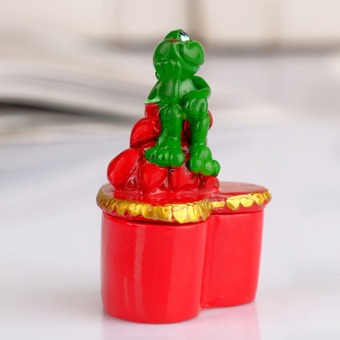 Шкатулка "Лягушонок Валентин романтик", МИКС