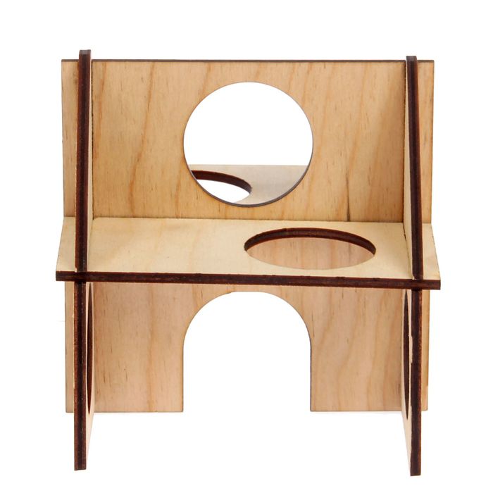 Домик для лазанья грызунов, 12,5 х 12,5 х 12,5 см