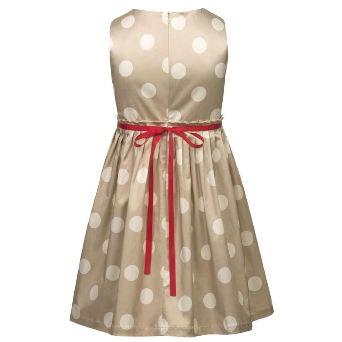 Платье нарядное для девочки, рост 140 см, цвет бежевый
