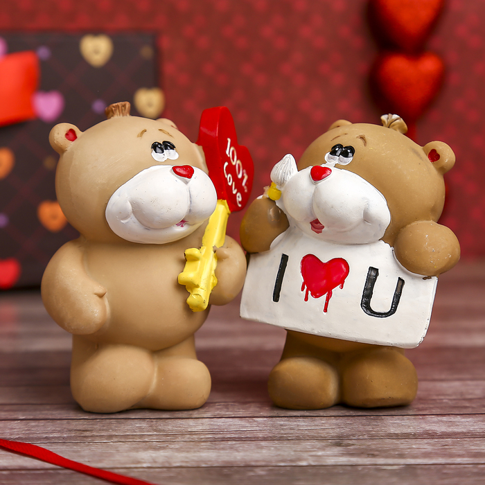 Сувенир "Мишка-романтик", МИКС