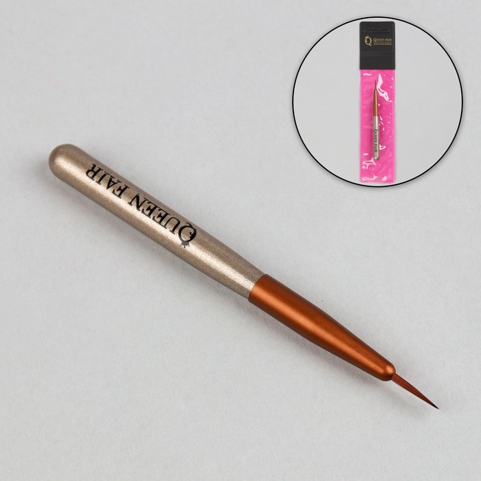 Кисть для макияжа/жидкой подводки, 8см, цвет коричневый