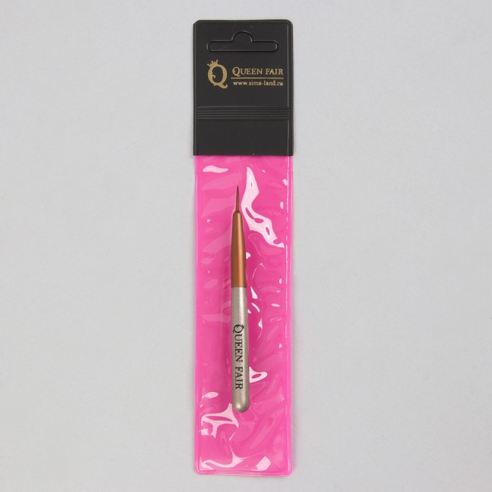 Кисть для макияжа/жидкой подводки, 8см, цвет коричневый