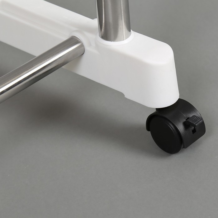 Стойка для одежды телескопическая усиленная, 2 перекладины 101(150)х43х95(170) см