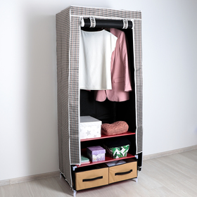 Шкаф для одежды и обуви, 73×49×176 см, 2 ящика, цвет МИКС от Сима-ленд
