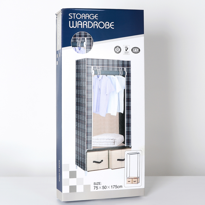 Шкаф для одежды и обуви 75х45х175 см, цвет МИКС