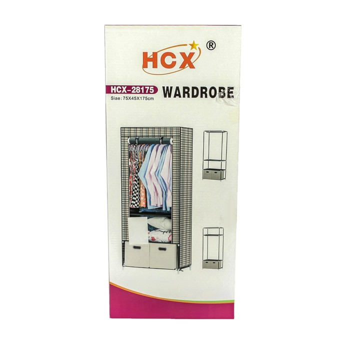 Шкаф для одежды и обуви 75х45х175 см, цвет МИКС