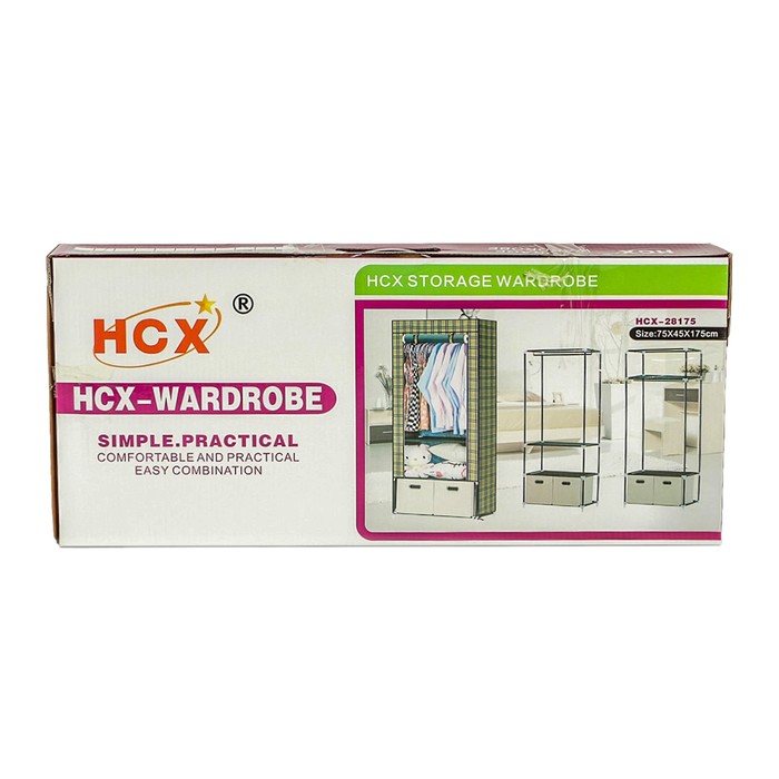 Шкаф для одежды и обуви 75х45х175 см, цвет МИКС