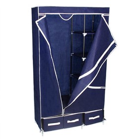 

Шкаф для одежды и обуви, 92×43×165 см, 3 ящика, цвет синий