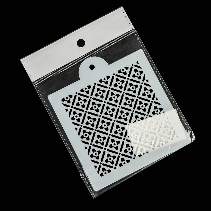 Трафарет для выпечки 11,5х10 см "Цветочная канва"