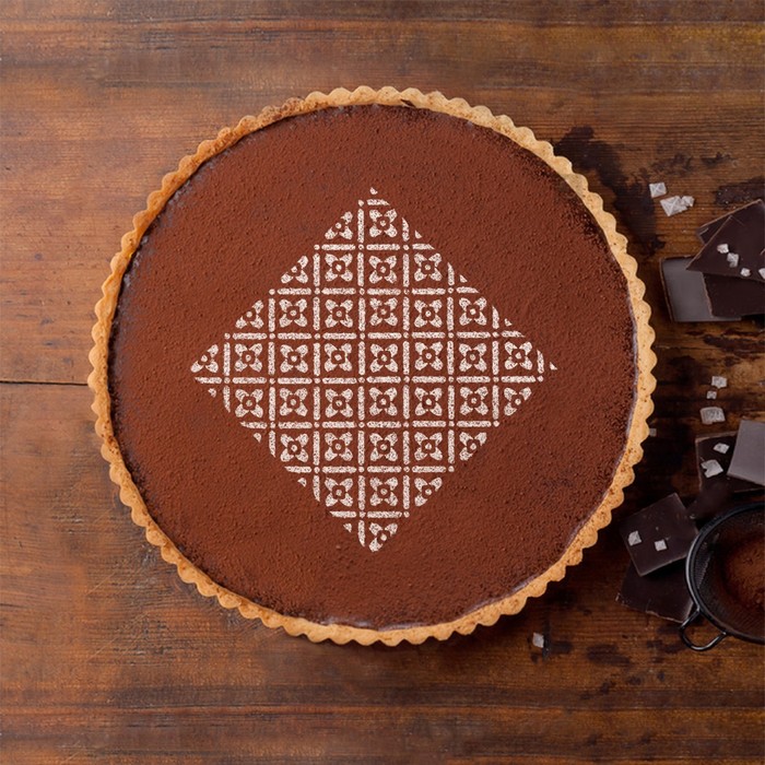 Трафарет для выпечки 11,5х10 см "Цветочная канва"