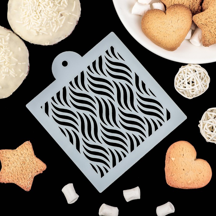 Трафарет для выпечки 11,5х10 см "Волны"