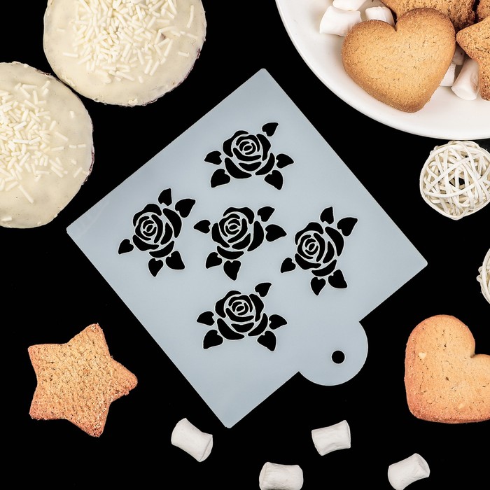 Трафарет для выпечки 11,5х10 см "Розарий"