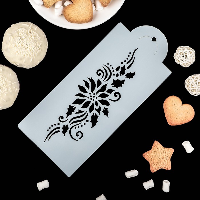 Трафарет для выпечки и нанесения айсинга 23х10 см "Астра"