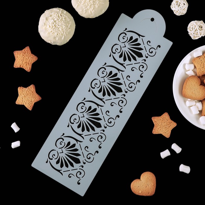 Трафарет для выпечки и нанесения айсинга 33х10 см "Рассвет"