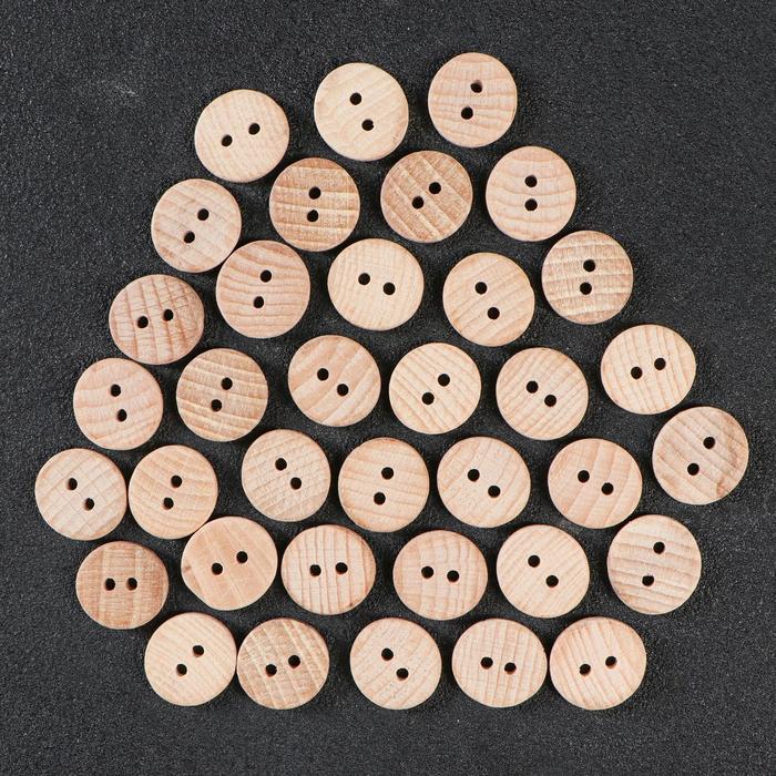 Пуговица деревянная, 2 прокола, 23 мм