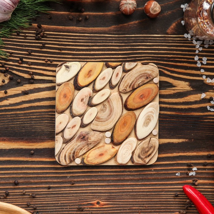 Подставка квадратная, 13 см, микс