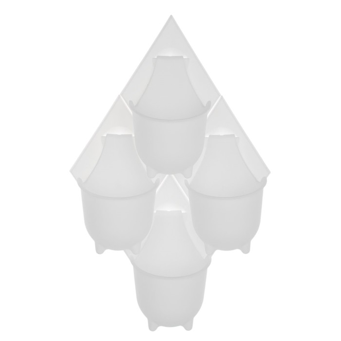 Набор "Альфа": кашпо 1 л и крепление, цвет белый