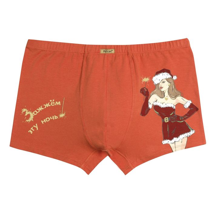 Трусы мужские, размер 46, цвет красный