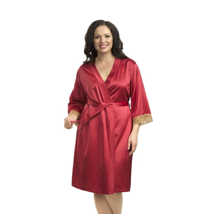 Халат женский, размер 54, цвет малиновый