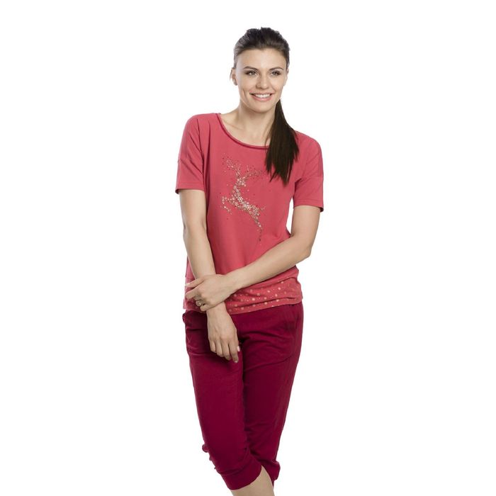 Комплект женский, размер 44, цвет коралловый