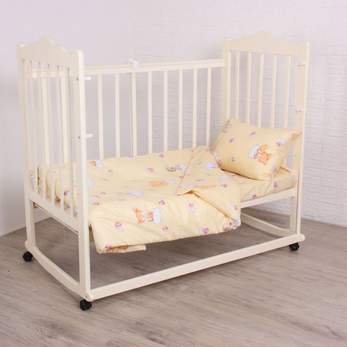 Детское постельное бельё "Детский" №1, 120х60 см, 147х112 см, 42х62 см, цвет бежевый, бязь 17775