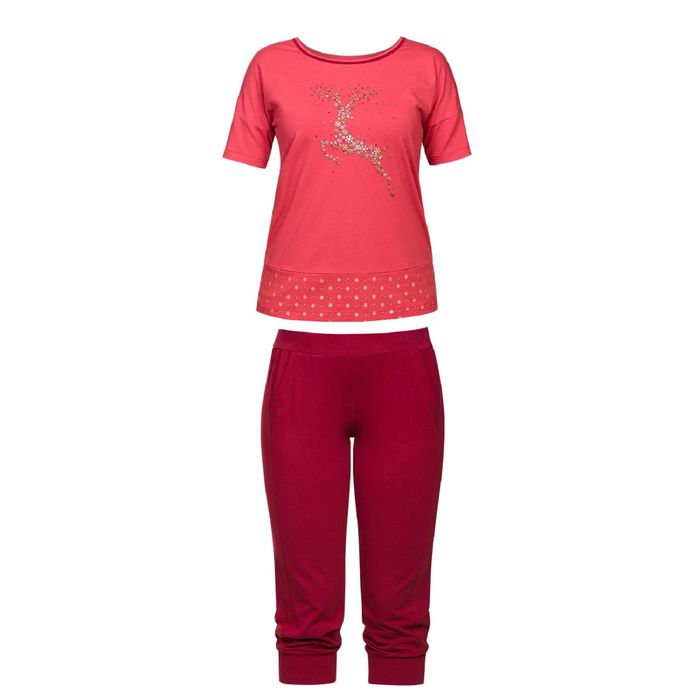 Комплект женский, размер 44, цвет коралловый