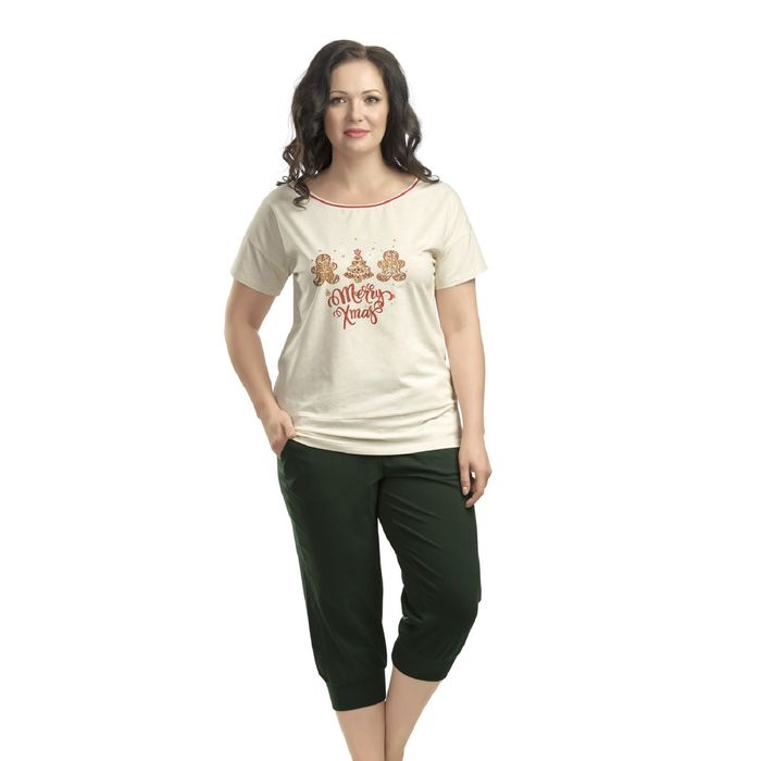 Комплект женский, размер 58, цвет молочный