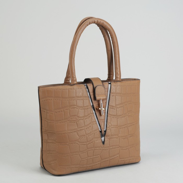 Сумка женская на молнии, 1 отдел с перегородкой, наружный карман, цвет хаки