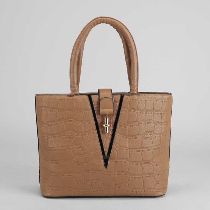 Сумка женская на молнии, 1 отдел с перегородкой, наружный карман, цвет хаки