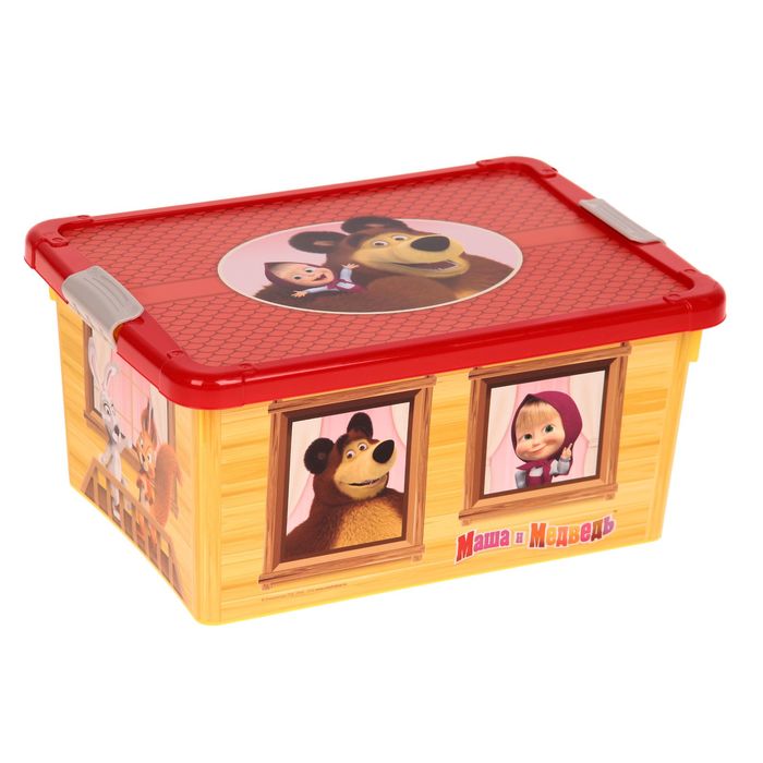 Ящик универсальный с аппликацией "Маша и медведь", 8,4 л