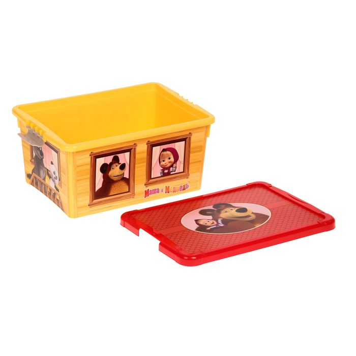 Ящик универсальный с аппликацией "Маша и медведь", 8,4 л