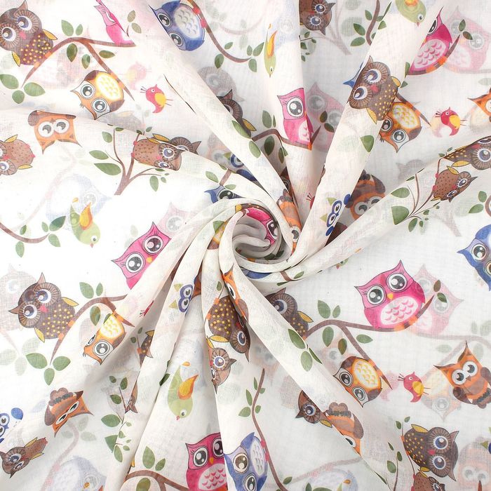 Тюль "Этель" Совы, ширина 145 см, высота 270 см