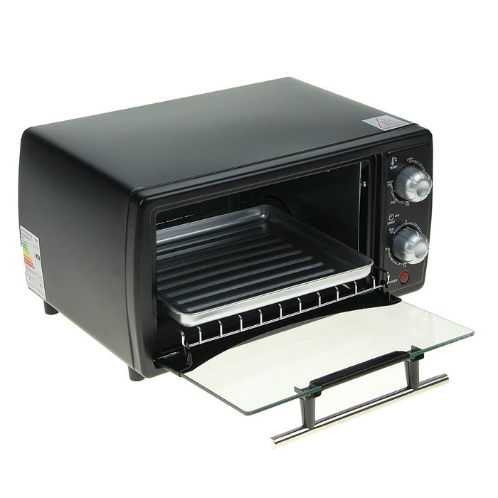 Духовой шкаф электрический ENERGY GT09-B, 700 Вт, 9 л, таймер, до 240ºС, черный