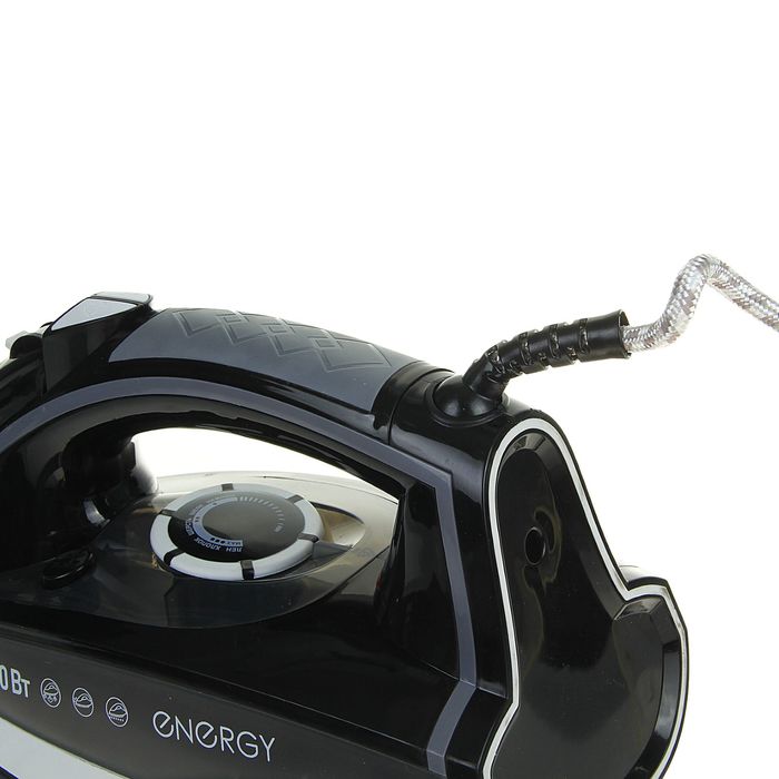 Утюг ENERGY EN-323, 2000 Вт, керамическая подошва, самоочистка, черный
