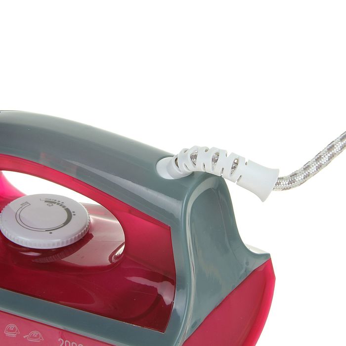 Утюг ENERGY EN-328, 2000 Вт, стальная подошва, самоочистка, бордовый