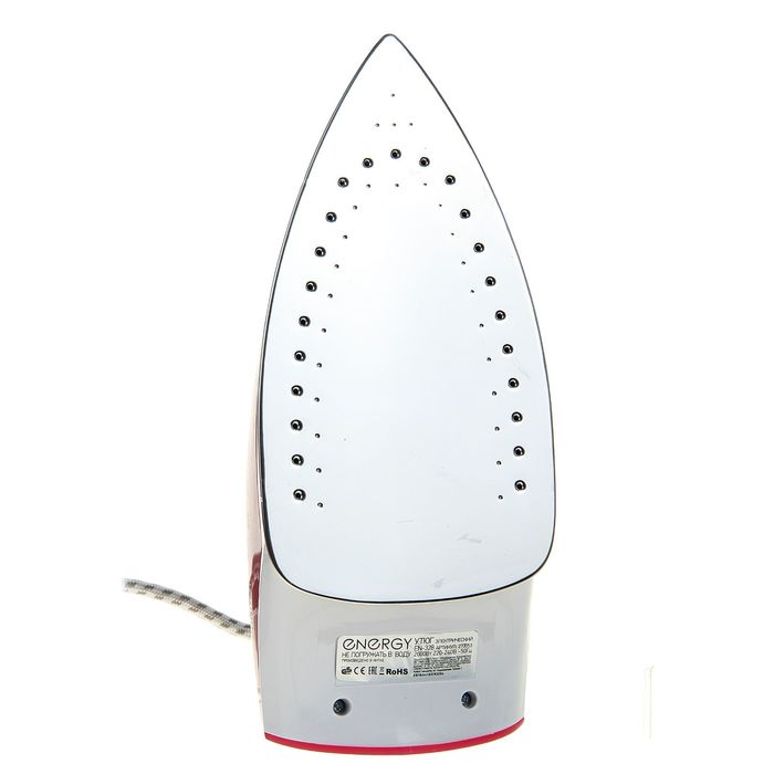 Утюг ENERGY EN-328, 2000 Вт, стальная подошва, самоочистка, бордовый