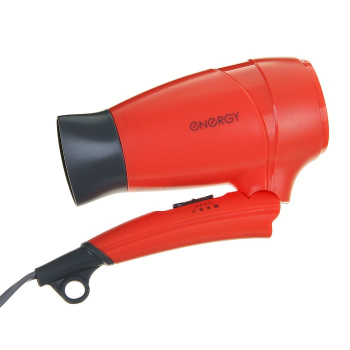 Фен для волос ENERGY EN-837, 1200/1400 Вт, 2 скорости, 3 температурных режима, склад. ручка