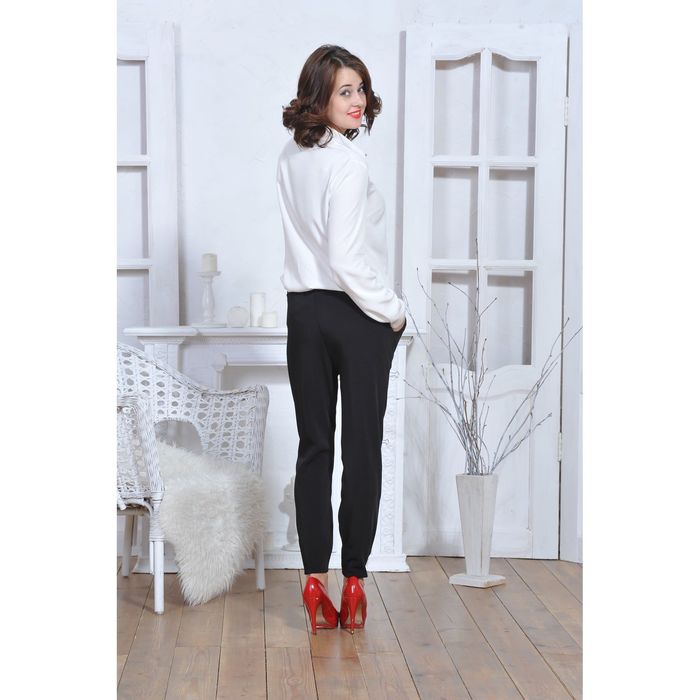 Брюки женские 5466, размер 52, рост 164 см, цвет черный