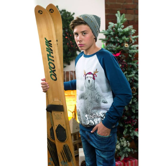 Джемпер для мальчика, рост 158 см, цвет синий