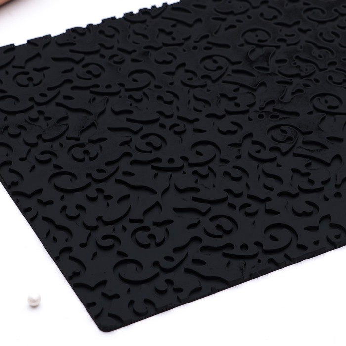 Коврик рельефный 25х18х0,5 см "Фигаро", цвет черный