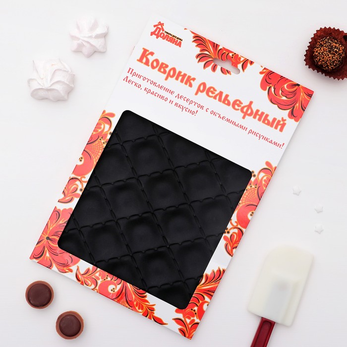 Коврик текстурный 25х18х0,5 см "Метлассе", цвет черный