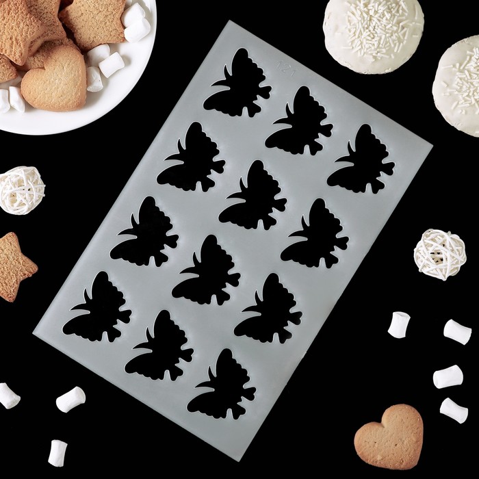 Трафарет для вырезания теста 23х15 см "Бабочка"