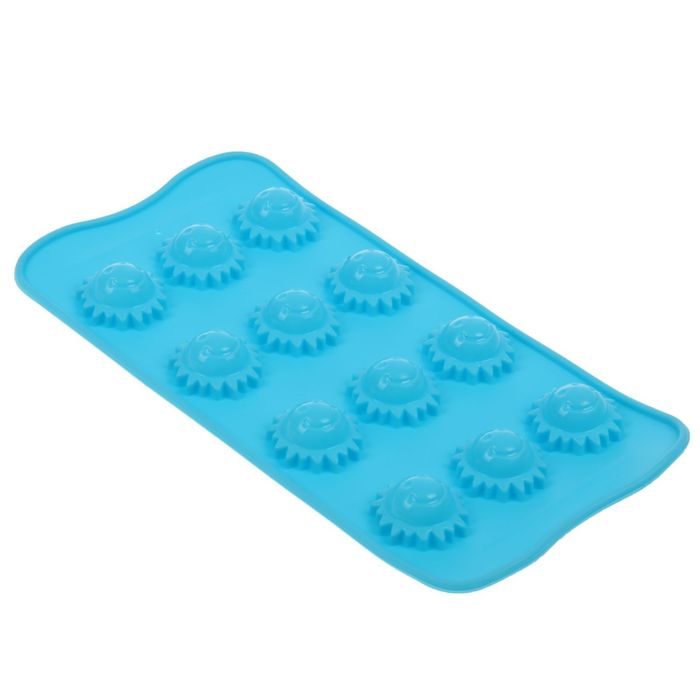 Форма для льда и шоколада, 8 ячеек, 21х10х1,5 см "Солнышко", цвета МИКС