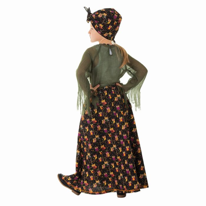 Детский карнавальный костюм "Баба-яга зелёная", р-р 60, рост 110-116 см