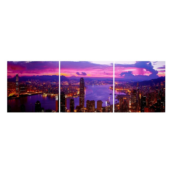 Модульная картина на подрамнике "Река на закате"