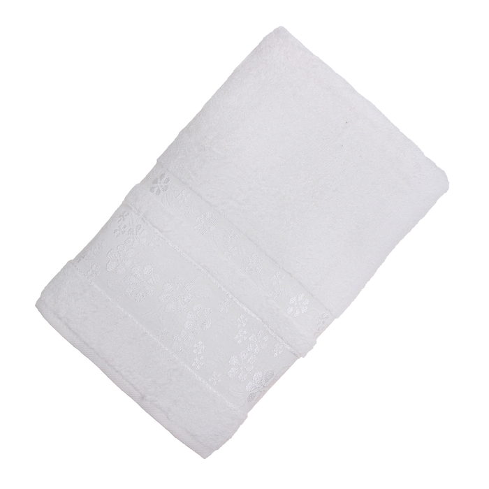 Полотенце махровое DO&CO жаккард 70х140 SUMBUL, цв. кремовый