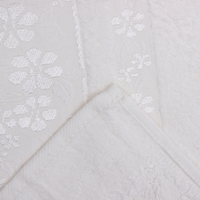 Полотенце махровое DO&CO жаккард 70х140 SUMBUL, цв. кремовый